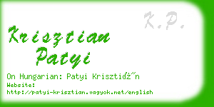 krisztian patyi business card